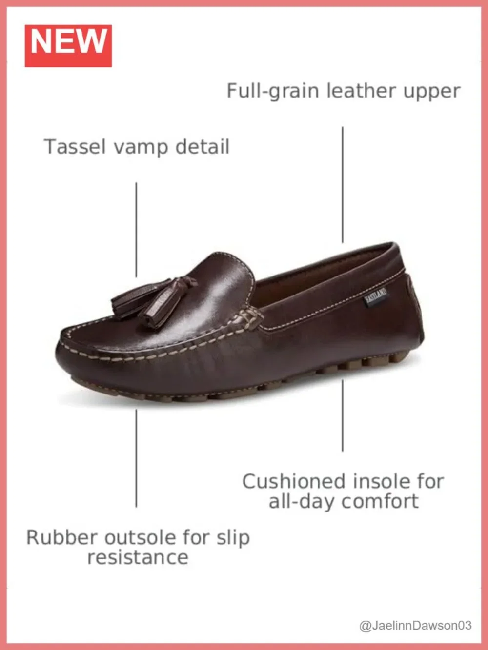 Eastland Women's Leather Loafers - Cushioned Insole, Slip Resistant, Casual